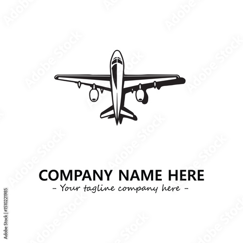Plane silhouette logo company design vector illustration