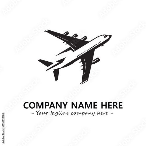 Plane silhouette logo company design vector illustration