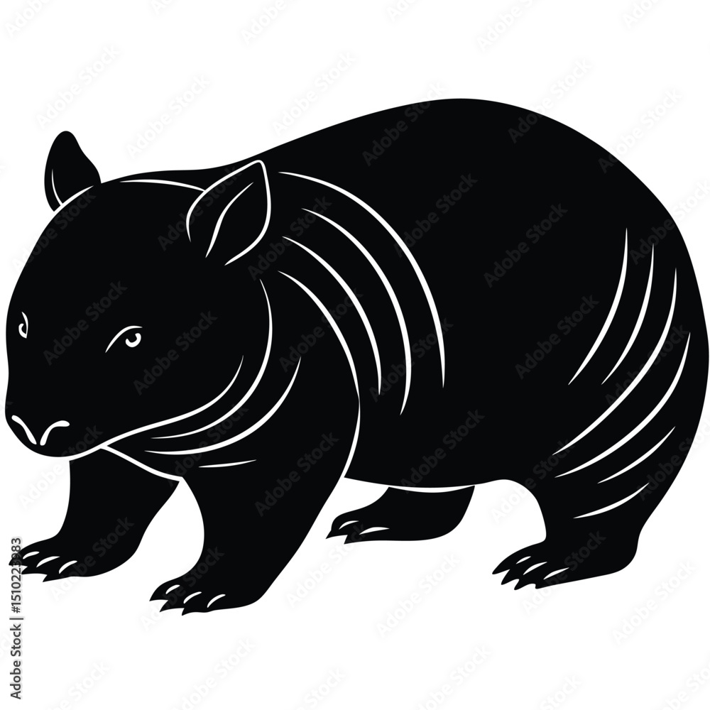 Obraz premium wombat vector
