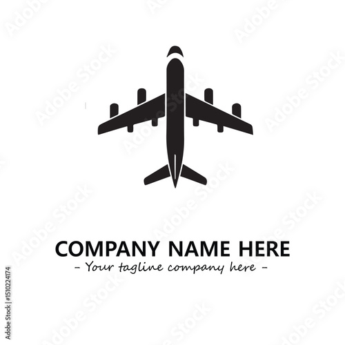 Plane silhouette logo company design vector illustration