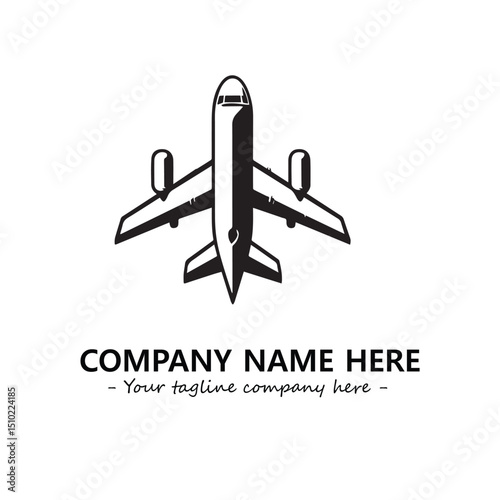 Plane silhouette logo company design vector illustration
