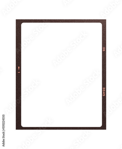 Film frame photo strip high-resolution blank filter. 35mm scan template texture effect. Trendy editable camera roll social stories design. Isolated vintage analog transparent empty scratches mockup.
