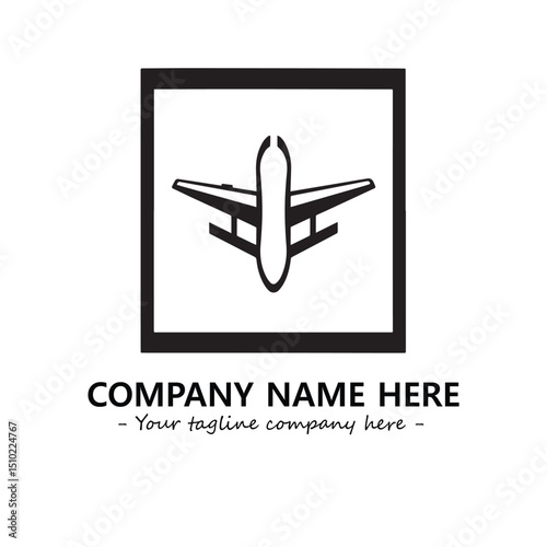 Plane silhouette logo company design vector illustration