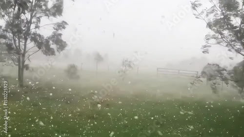 Severe hailstorm, extreme weather due to climate change.
