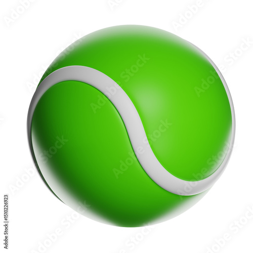 High-quality 3D tennis ball illustration suitable for sports marketing, branding, and digital content.