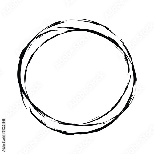 Intersecting Scribble Circle Frames