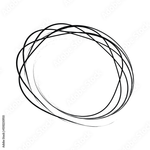 Intersecting Scribble Circle Frames