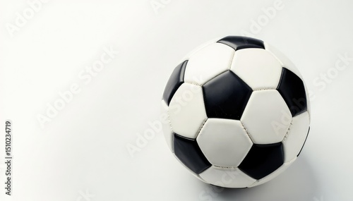 Overhead shot of football against pure white backdrop , perspective, rugby ball