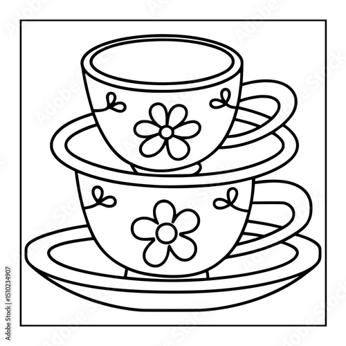 vector illustration of coloring pages