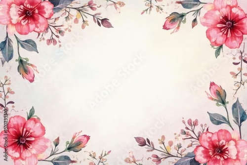 Subtle, watercolor-style floral repeat, soft hues , seamless, light, floral