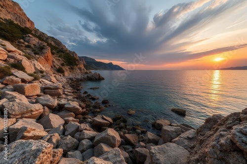 Montenegrin Sunset Over Adriatic