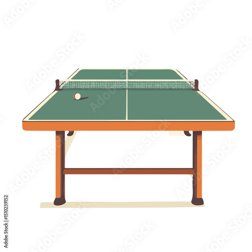 2D flat Table Tennis Table vector illustration, isolated on a white background.