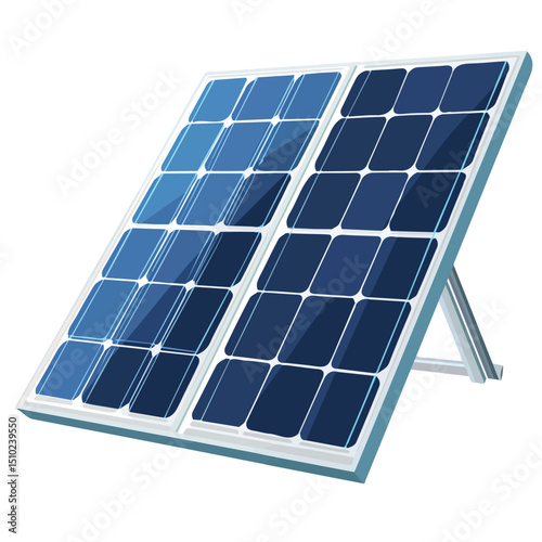 Solar Panel vector 2D flat illustration, isolated on a white background.