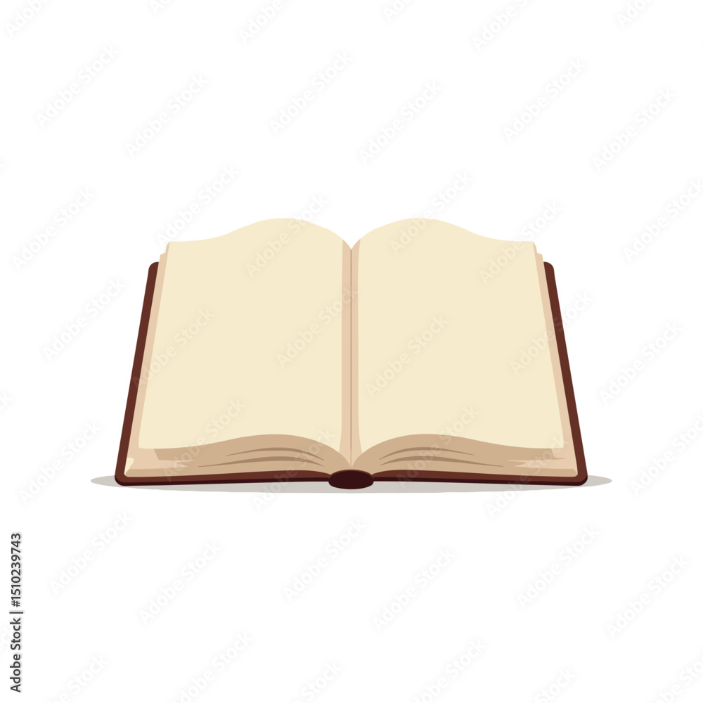 Open Book with Blank Pages, Ready for Text or Illustrations, Vector Graphic Illustration Open Book with Blank Pages, Ready for Text or Illustrations, Vector Graphic Illustration