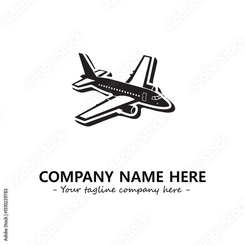 Plane silhouette logo company design vector illustration