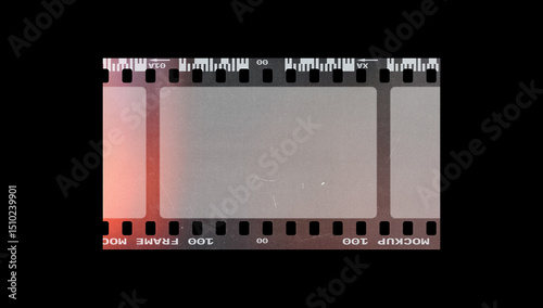 Film frame photo strip high-resolution blank filter. 35mm scan template texture effect. Trendy editable camera roll social stories design. Isolated vintage analog cinema empty scratches mockup.
