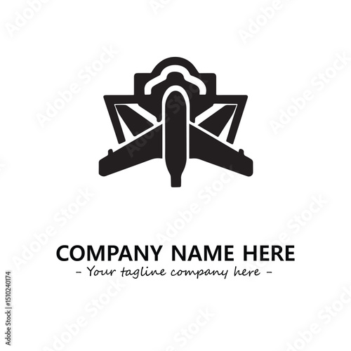 Plane silhouette logo company design vector illustration