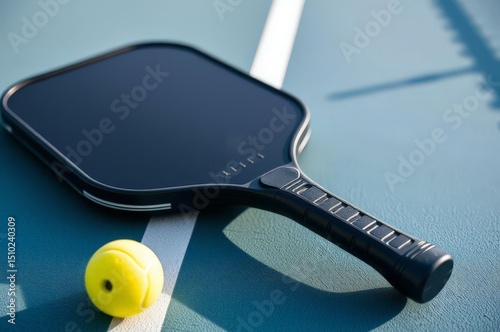 Close-up of pickleball paddle