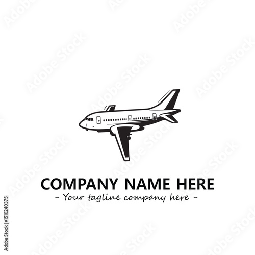Plane silhouette logo company design vector illustration