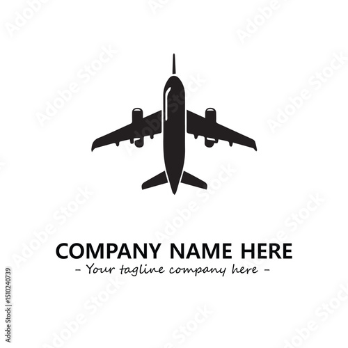 Plane silhouette logo company design vector illustration