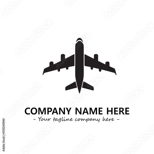 Plane silhouette logo company design vector illustration