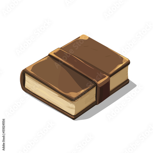 2D flat Textbook vector illustration, isolated on a white background.