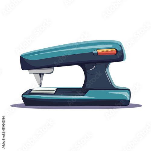 2D flat Stapler vector illustration, isolated on a white background.