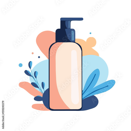 2D flat vector illustration of Skin Toner, isolated on a white background.