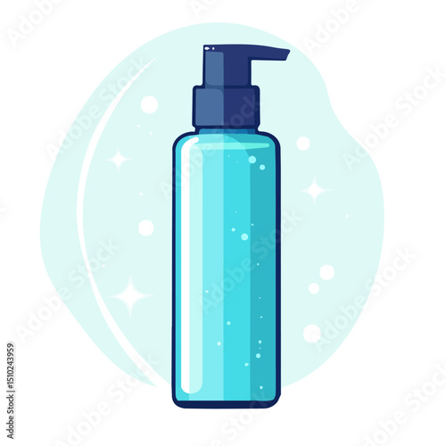2D flat vector illustration of Skin Toner, isolated on a white background.