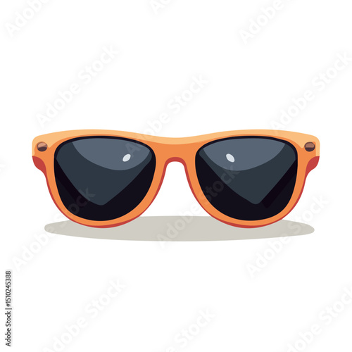 Sunglasses 2D flat vector illustration, isolated on a white background.
