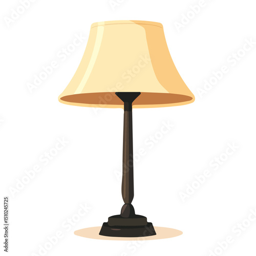 2D flat Table Lamp vector illustration, isolated on a white background.