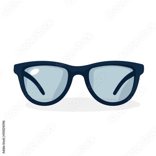 Teachers Glasses vector 2D flat illustration, isolated on a white background.