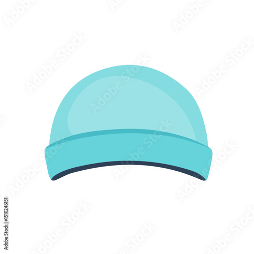 2D flat Surgical Cap vector illustration, isolated on a white background.