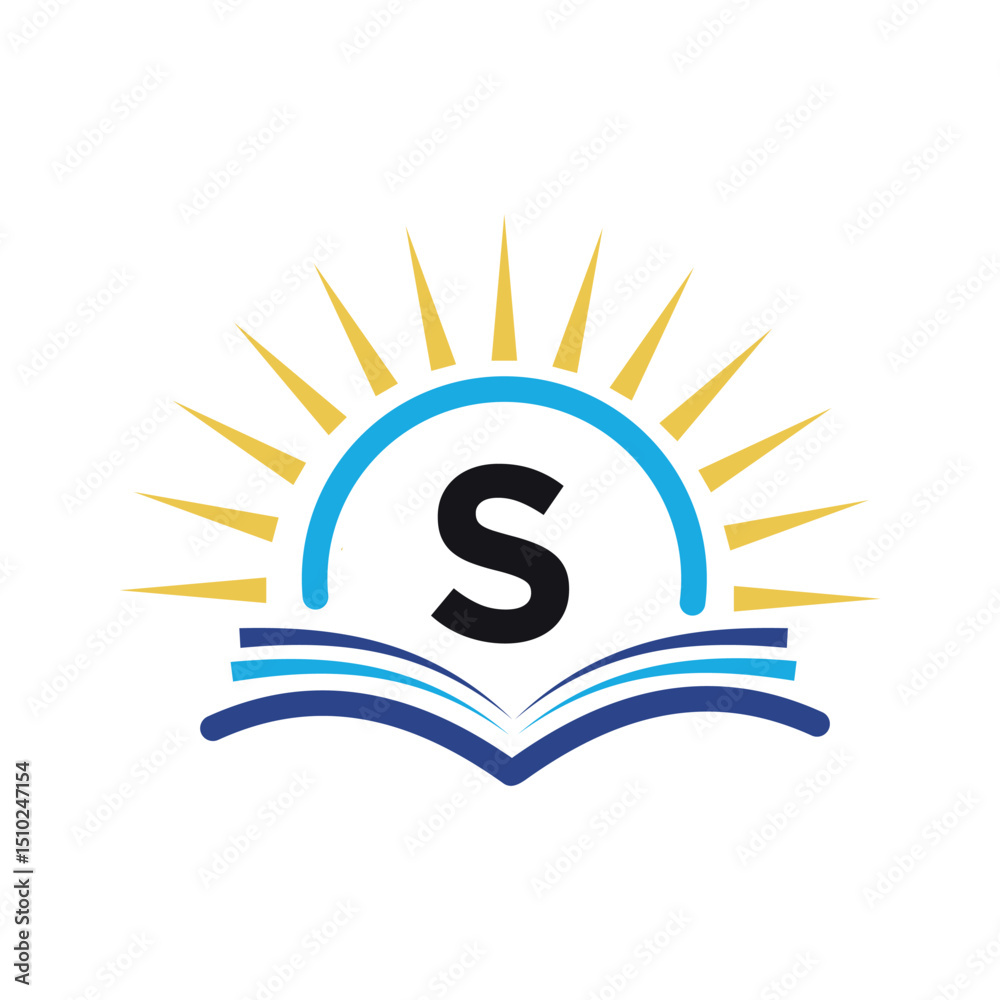 Sunrise Logo combine with letter S vector template Sunrise Logo combine with letter S vector template