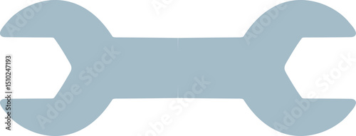 manually hand traced flat vector of a wrench isolated on white