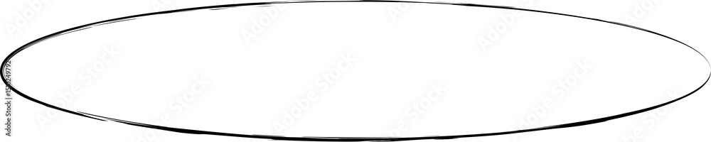 Fototapeta premium Oval frames brush painted, ink stamp, circle banner