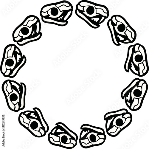 snake skull circle