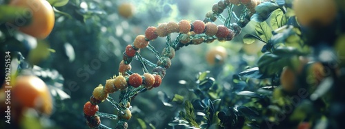3D DNA spiral made of vegetables.