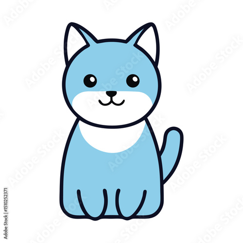 Neko inspired character in kawaii style for creatives vector illustration.
