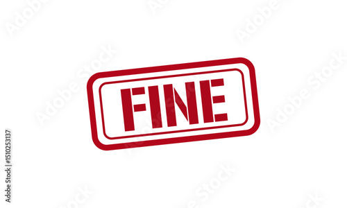 FINE red stamp text vector, rubber stamp