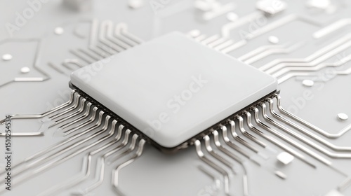 Microchip on circuit board, technology, electronics, semiconductor, digital, hardware, chip, engineering, innovation, tech
