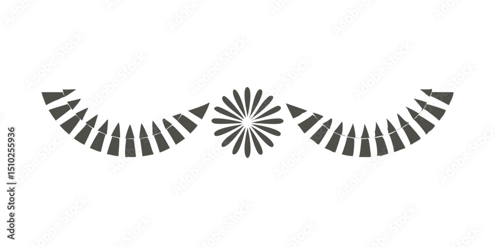 Abstract decorative rhythm line design with curved elements Abstract decorative rhythm line design with curved elements