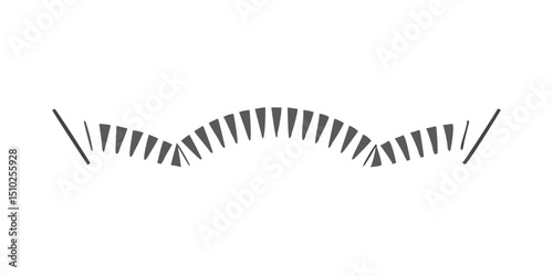 Abstract rhythmic line pattern with alternating triangular shapes  