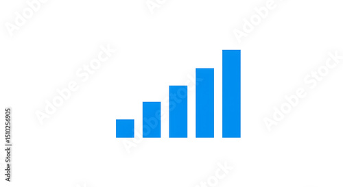 Free Download Ascending Blue Bar Graph: Simple Growth Chart Icon - GFXLoad