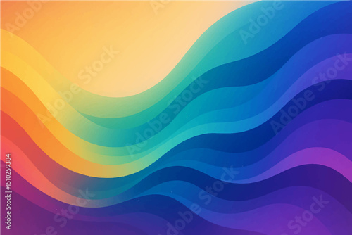 Abstract Rainbow Background with Colorful Curves and Gradient Pattern
