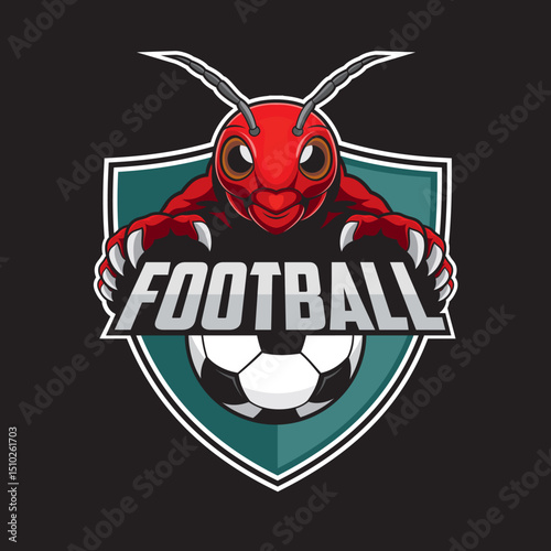 football club logo ant vector illustration design