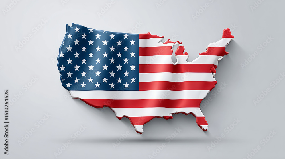 Usa map with flag colors and shooting stars for patriotic celebration design Usa map with flag colors and shooting stars for patriotic celebration design