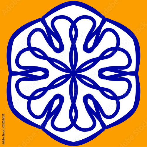 Italian ceramic tile pattern. Mediterranean porcelain pottery. Ethnic folk ornament. Mexican talavera, portuguese azulejo, spanish majolica, arabesque motif