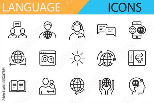 Icons for Speech, Dialogue, and Translation in Multilingual Content