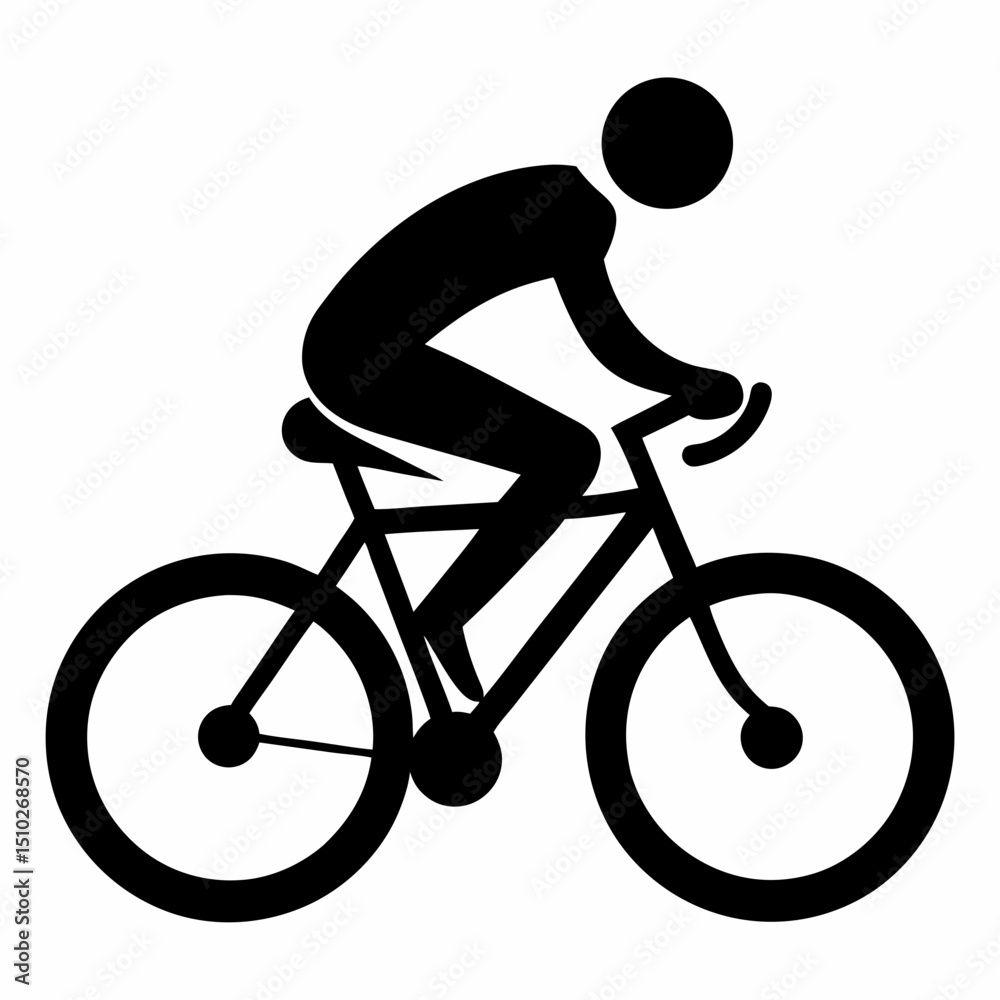 Obraz premium silhouette of a cyclist